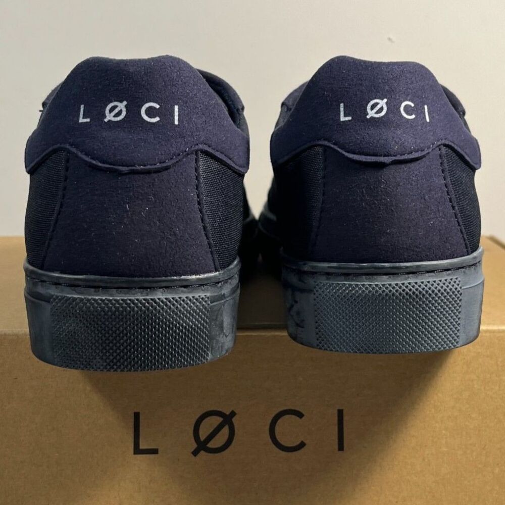 LOCI Women's Navy Nine Logo Low-Top Sneaker Shoes SZ 7.5 (38) NEW - Picture 4 of 7